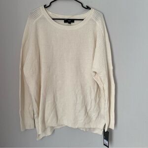 Mossimo Women’s Crew Neck White Knit Sweater